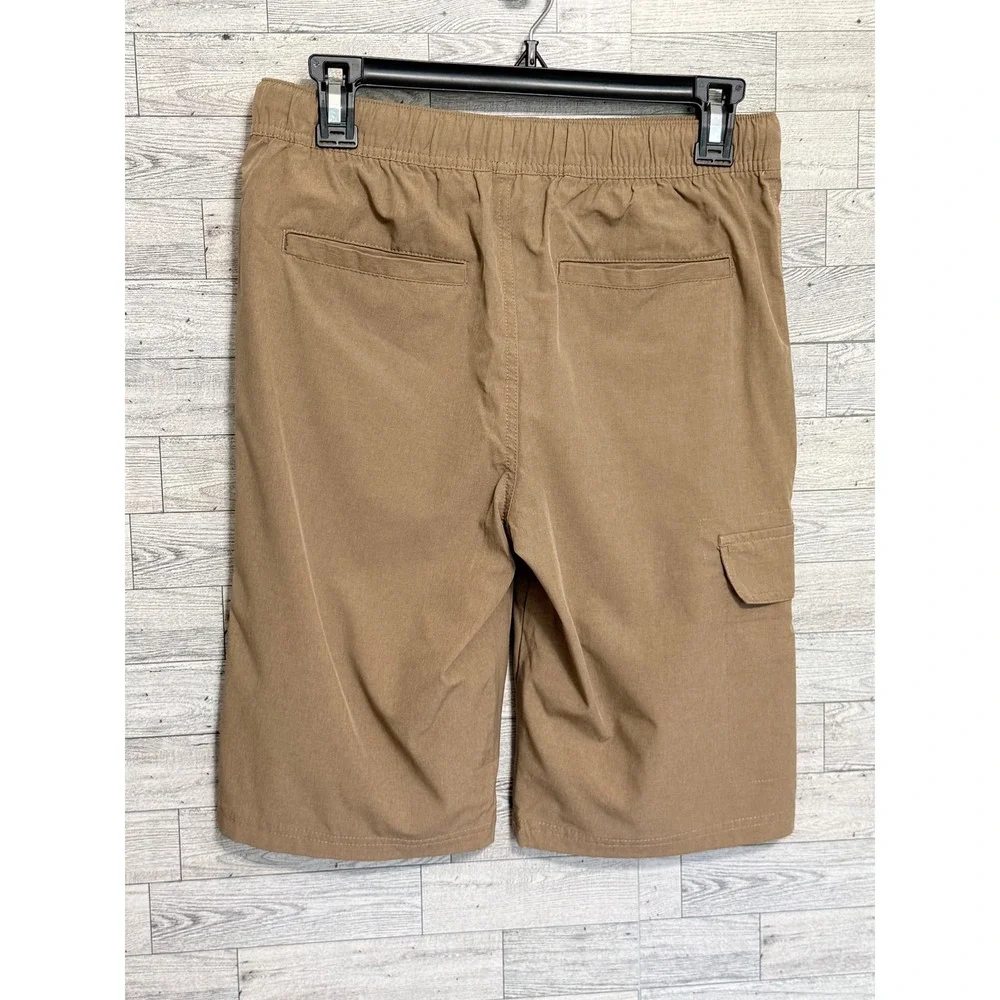 Tommy Hilfiger Boys Youth Khaki‎ Cargo Shorts Elastic Waist Tan Size L 16/18